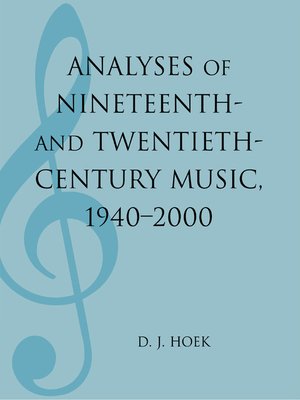 cover image of Analyses of Nineteenth- and Twentieth-Century Music